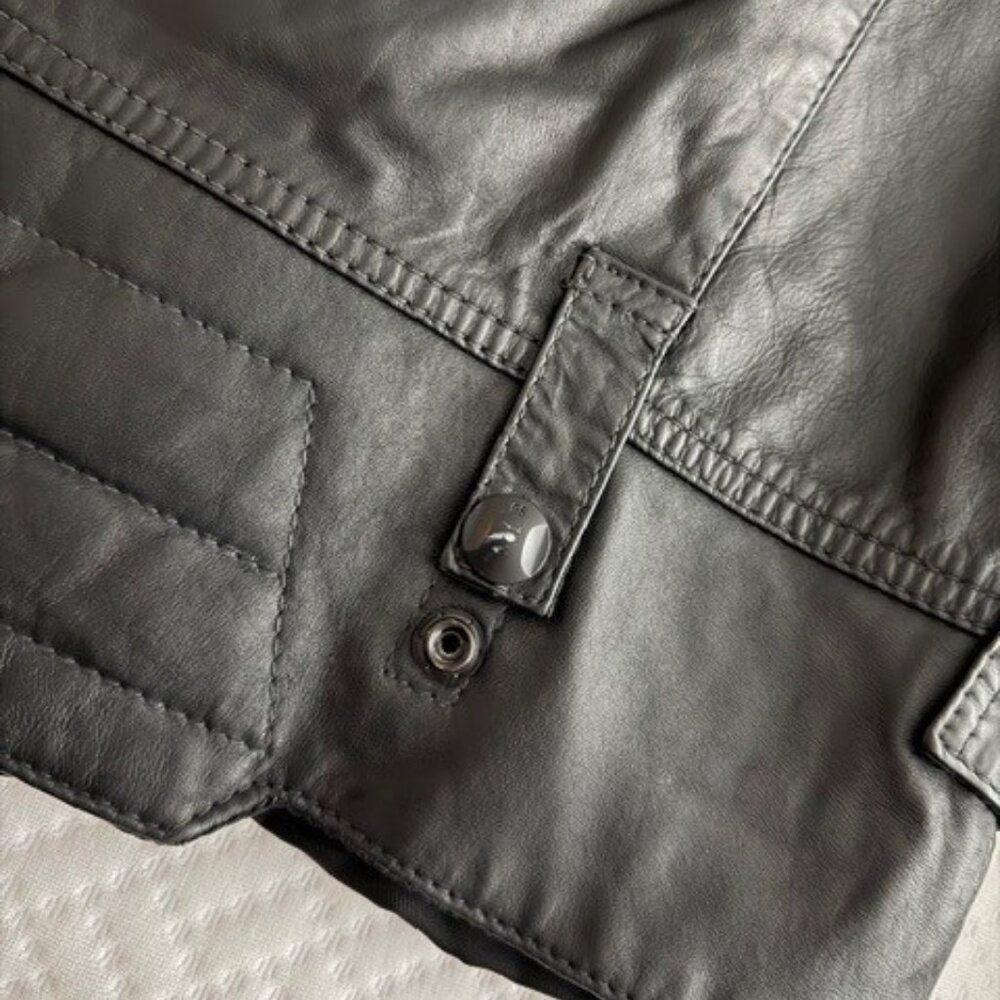 G-Star Biker Leather Jacket - Picture 11 of 13